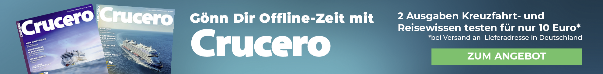 Anzeige eines Angebots von Crucero 2 Ausgaben des Magazins für 10 €